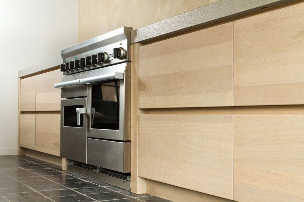 Maatwerk keuken met losstaand fornuis